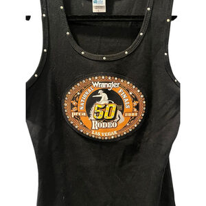 Vintage 2008 Wrangler National Finals PRCA Las Vegas Tank Top Size Large Bling